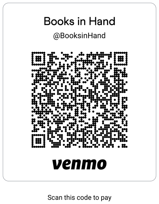 Venmo QR code for Books in Hand